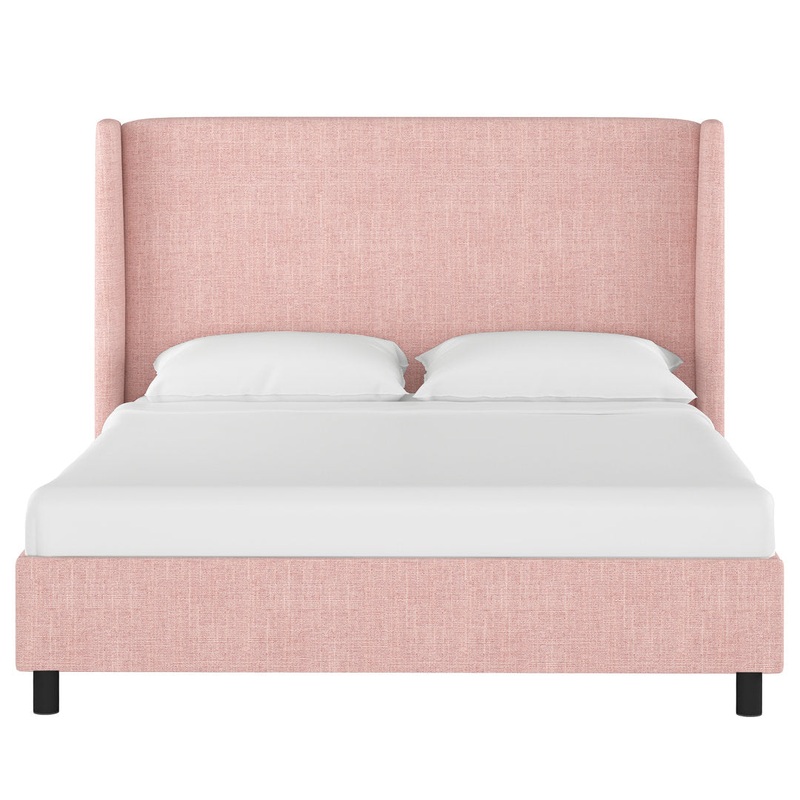 Tilly Upholstered Low Profile Platform Bed Joss & Main Color: Zuma Rosequartz Textured Linen Size: California King