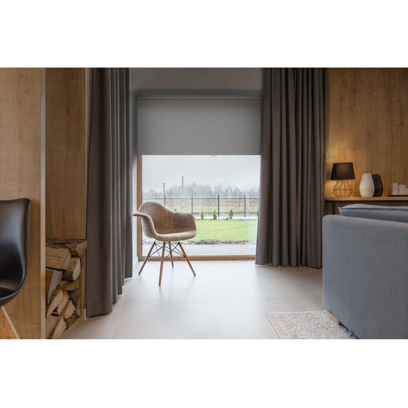 Blackout Cordless Roller Shade Symple Stuff Color: White Blind Size: 57″W x 74″L