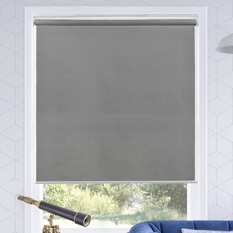 Shaunna Snap-N’-Glide Cordless Room Darkening Roll-up Shade Symple Stuff Color: Urban Gray Blind Size: 32″W x 72″L