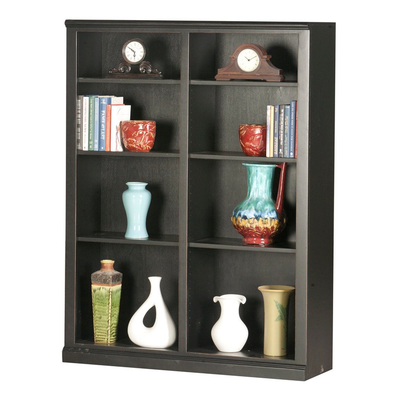 Coastal Double Wide Standard Bookcase Eagle Furniture Manufacturing Size: 60″ H x 45″ W x 13.75″ D Door Type: Glass, Finish: Bright White