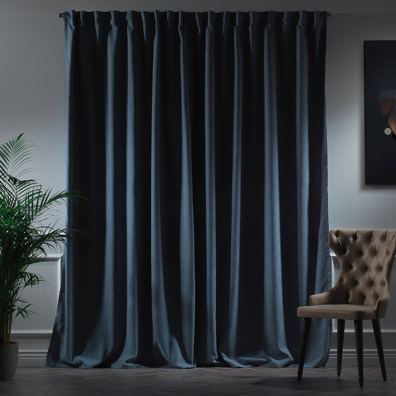 Extra wide x Extra Long Custom Made DecorativeSinglePanel Lilijan Home & Curtain Curtain Color: Sky Blue Size per Panel: 100″ W x 240″ L