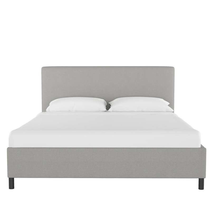 Pyburn Upholstered Low Profile Platform Bed Mercury Row Color: Linen Gray Size: California King