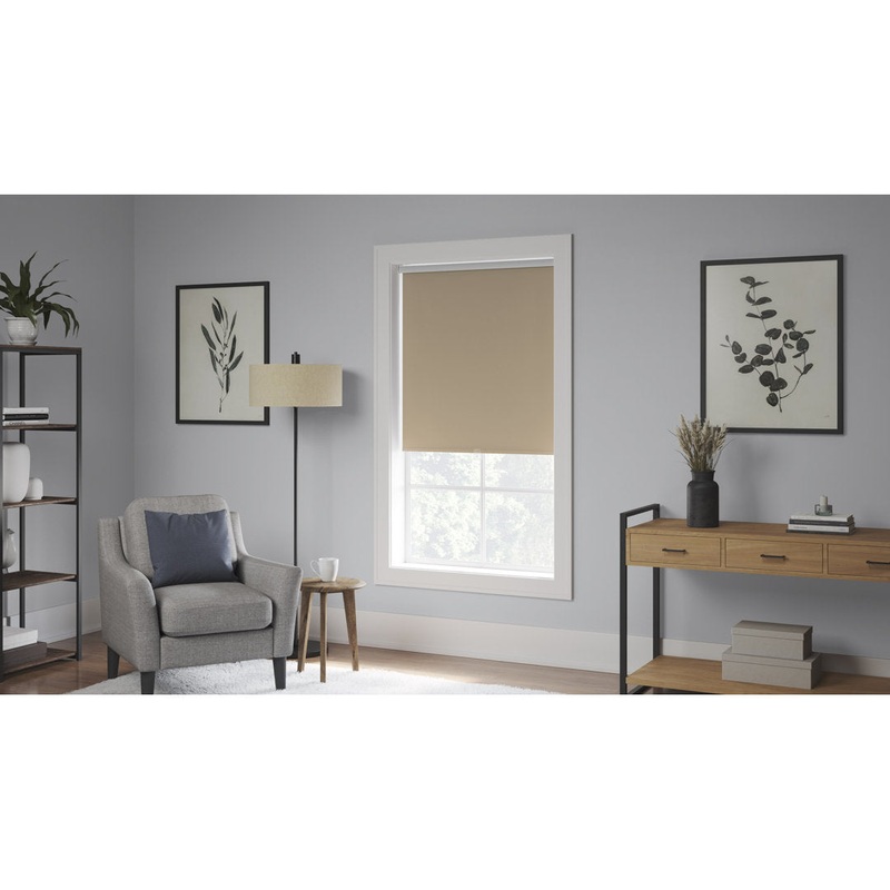 Blackout Cordless Roller Shade Symple Stuff Color: Beige Blind Size: 65″W x 74″L