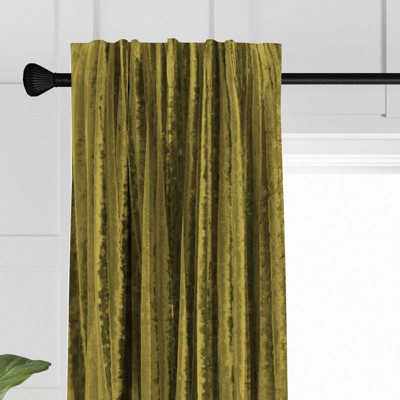 Solid Color Room Darkening Rod Pocket Single Curtain Panel The Tailor’s Bed Curtain Color: Sulphur Size per Panel: 50″ W x 108″ L