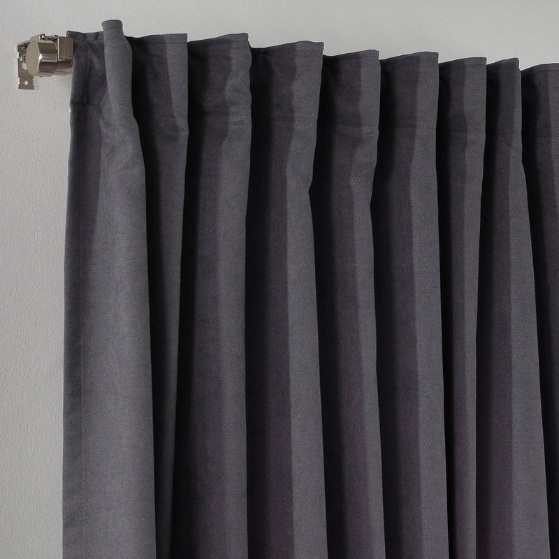 Extra wide x Extra Long Custom Made DecorativeSinglePanel Lilijan Home & Curtain Curtain Color: Gray Size per Panel: 100″ W x 264″ L
